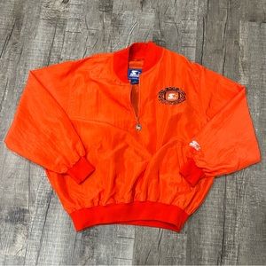 Vintage Clemson Starter nylon windbreaker quarter zip